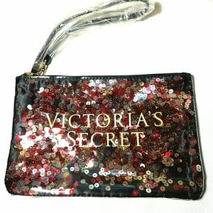 NWT Victoria's Secret sequin makeup bag